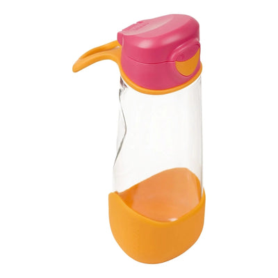 Tritan Sport Spout Drink Bottle 600ml Strawberry Shake Pink Orange