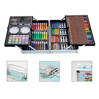 Colours and Stationary Professional Folding Aluminium Case Art Kit (Assorted Designs)