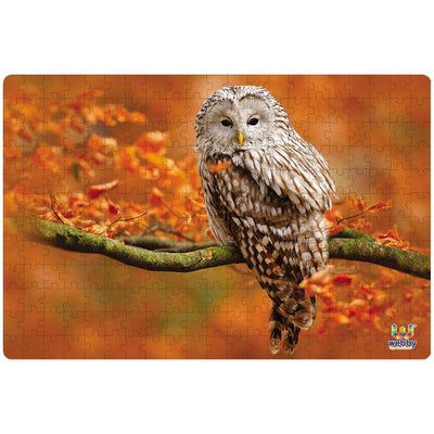 Owl in Autumn Wooden Jigsaw Puzzle, 252 pieces