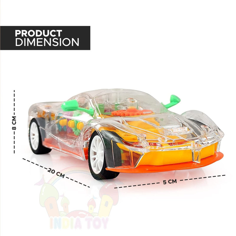 Remote Control Rechargeable Car with Sound & Light Gear Simulation Mechanical Car