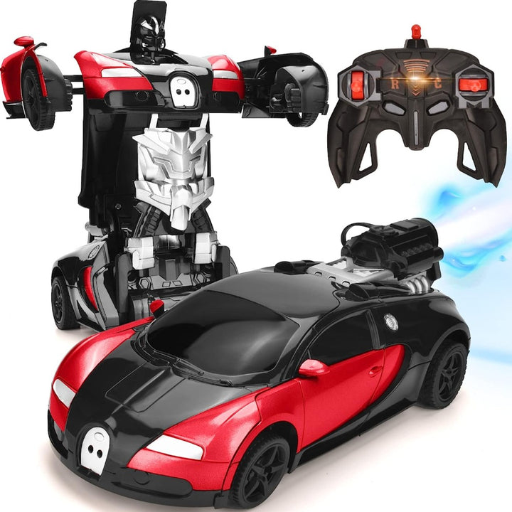 Remote Controlled Transformer Deformed Bugatti Car with Spray (1:18 Scale) - Assorted Colors