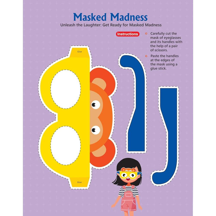 Dreamland Publications Animal Freinds Scissors Skills Activity Book with Child Safe Scissors, Games & Mask (4-7 Years)