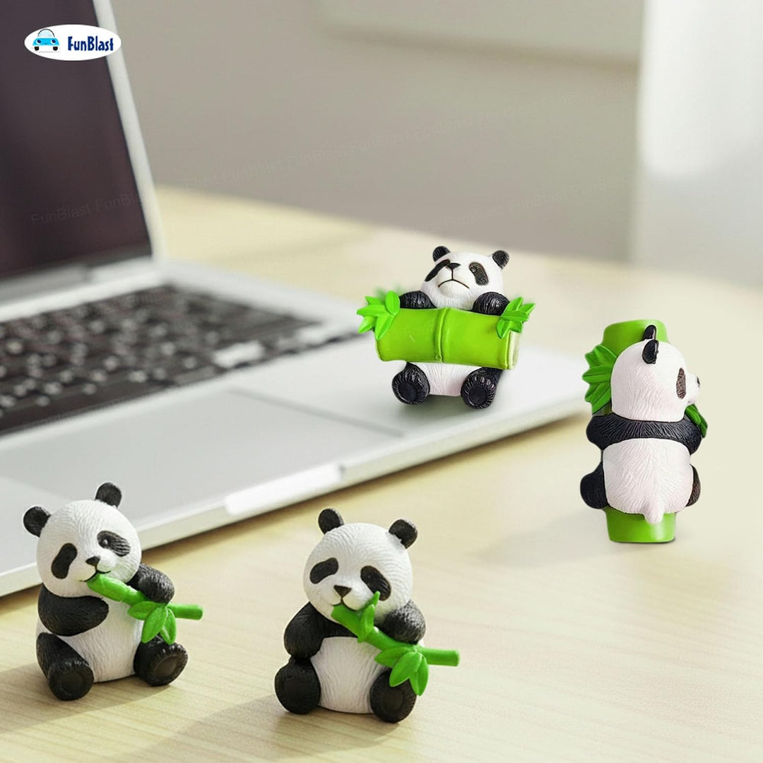 FunBlast Panda Miniature Figurine Decorative Showpiece | Decor for Home, Office & Car
