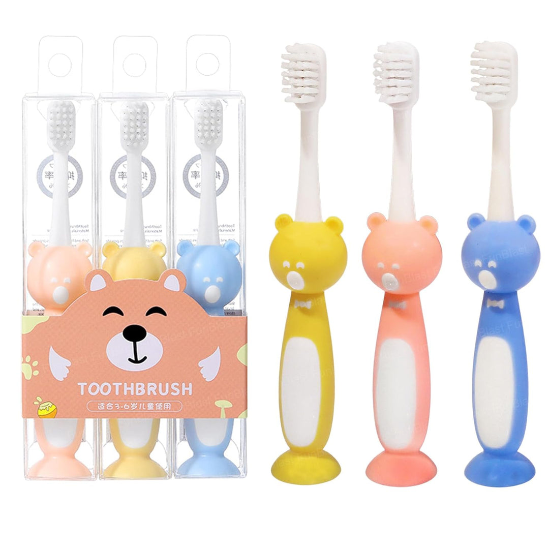 FunBlast Kids Toothbrush | Soft PBT Bristle Manual Toothbrush for Children | Set of 3
