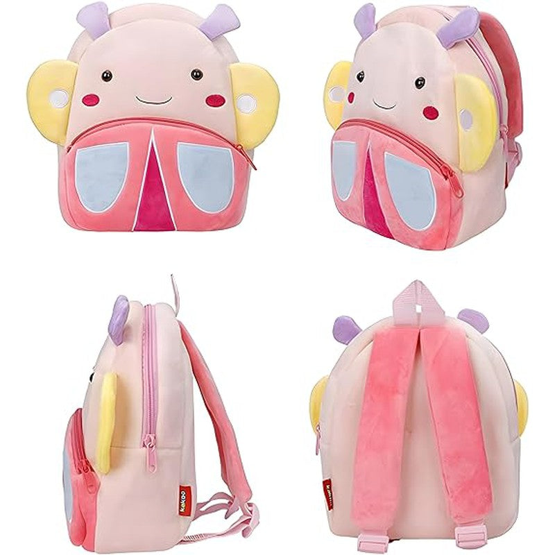 Premium Quality Soft Design Butterfly School Bag for Kids - 14 Inches