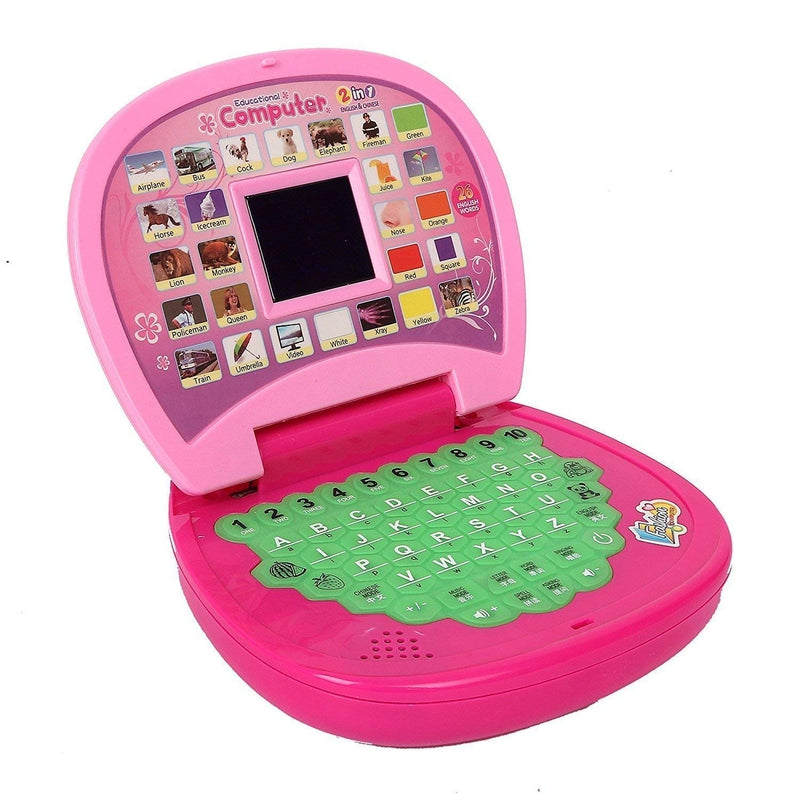 Apple Shape Educational Tablet Toy (Early Educational Learning Machine Toys) - Pink