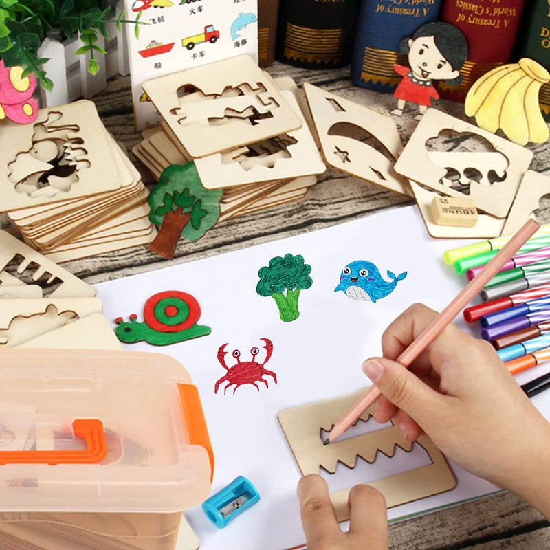 Creative Drawing Wooden Kit Toys - 100 Pcs