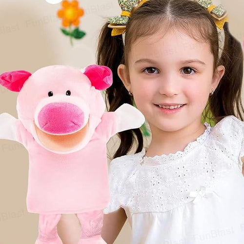 FunBlast Pig Hand Puppet for Kids | Soft Plush Animal Puppet for Storytelling, Role Play & Learning
