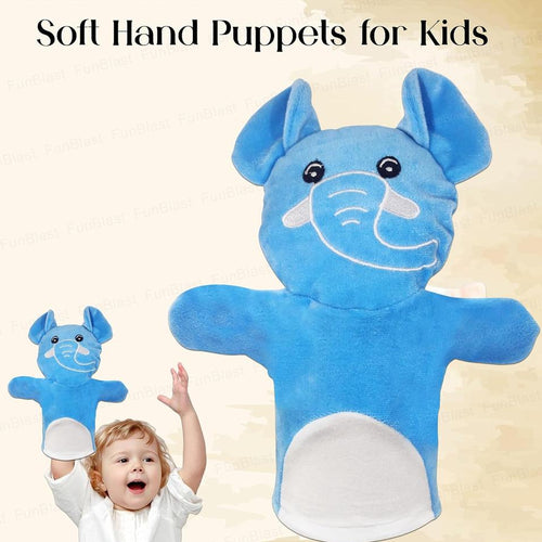 FunBlast Elephant Hand Puppet for Kids | Soft Plush Animal Puppet for Storytelling & Role Play