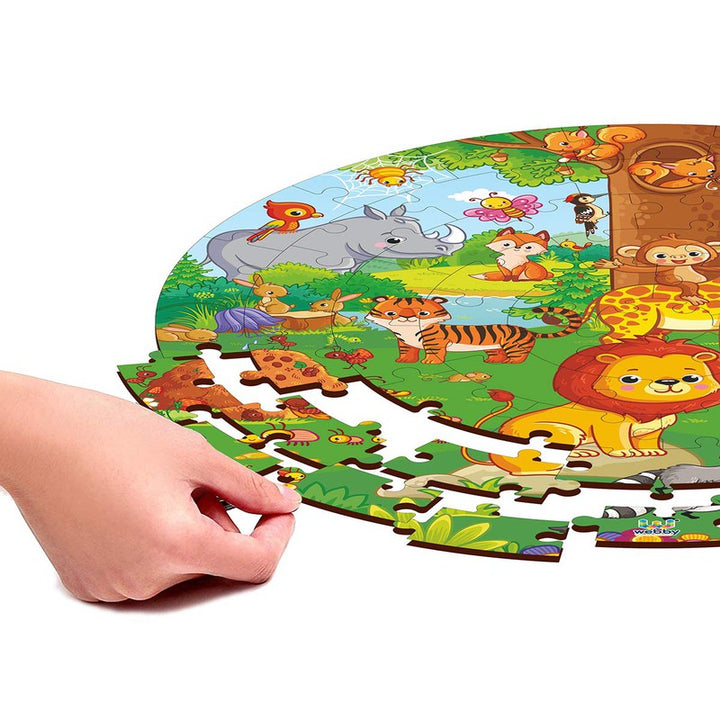 Wooden Jungle Jigsaw Puzzle, 60 Pcs