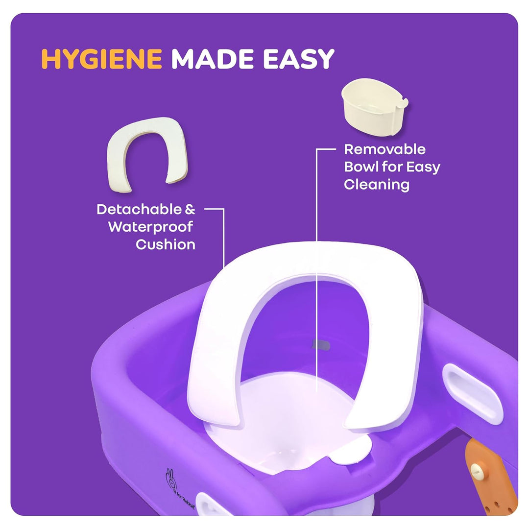 R for Rabbit Hilltop Booster 2-In-1 Baby Potty Seat & Step Stool - Purple Orange