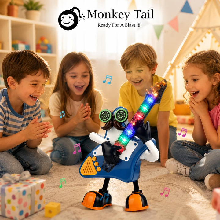 ToyBoi Mr. Rock Dancing Guitar Toy with Light & Music | Musical Moving Guitar Toy for Kids