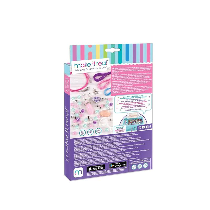 DIY Bracelet Kit with Play Tray 49 Assorted Beads Make It Real (8-12  Years)