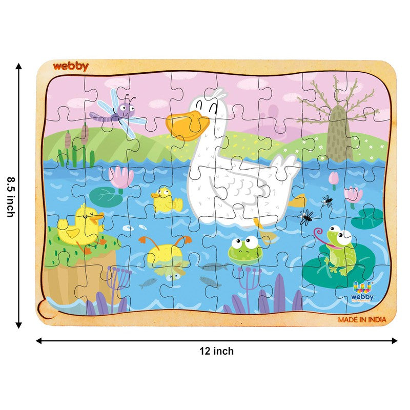 Funny Duck Wooden Jigsaw Puzzle, 40pcs