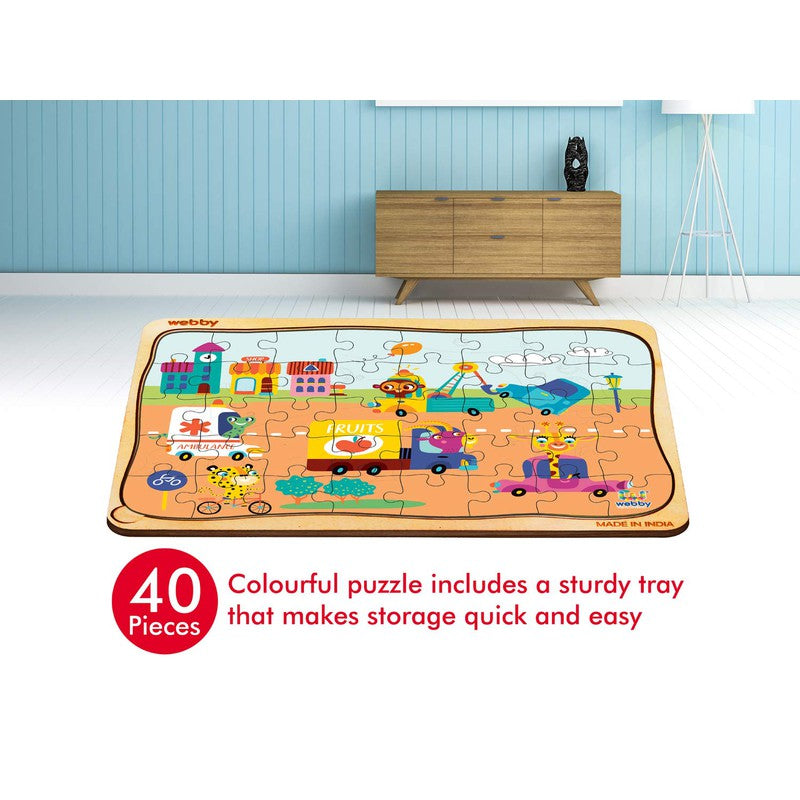 The Kiddy City Wooden Jigsaw Puzzle, 40pcs