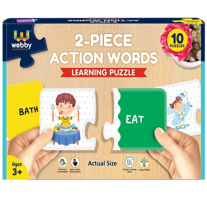 2 Pieces Learning Pack Jigsaw Puzzle - Action Word