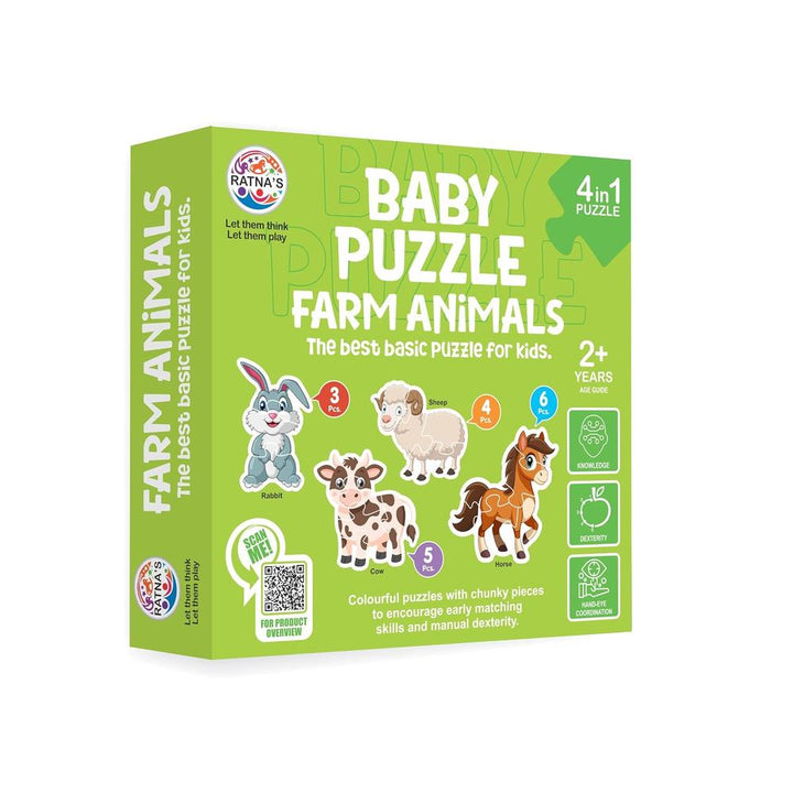 Ratna's Educational Baby Jigsaw Puzzle – Farm Animals