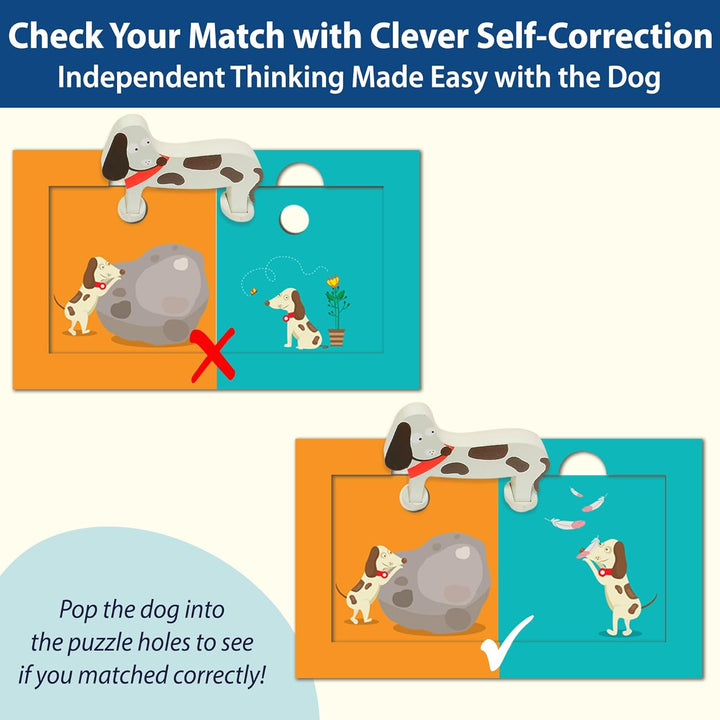 Chalk & Chuckles Clever Dog Opposite Pairs Puzzle for Kids