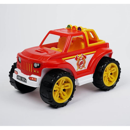 UA Toys Indo Fire Friction Powered Fire Rescue Truck Toy for Kids- Red