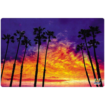 Sunset At Beach Wooden Jigsaw Puzzle, 252 Pieces