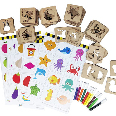 Creative Drawing Wooden Kit Toys - 100 Pcs