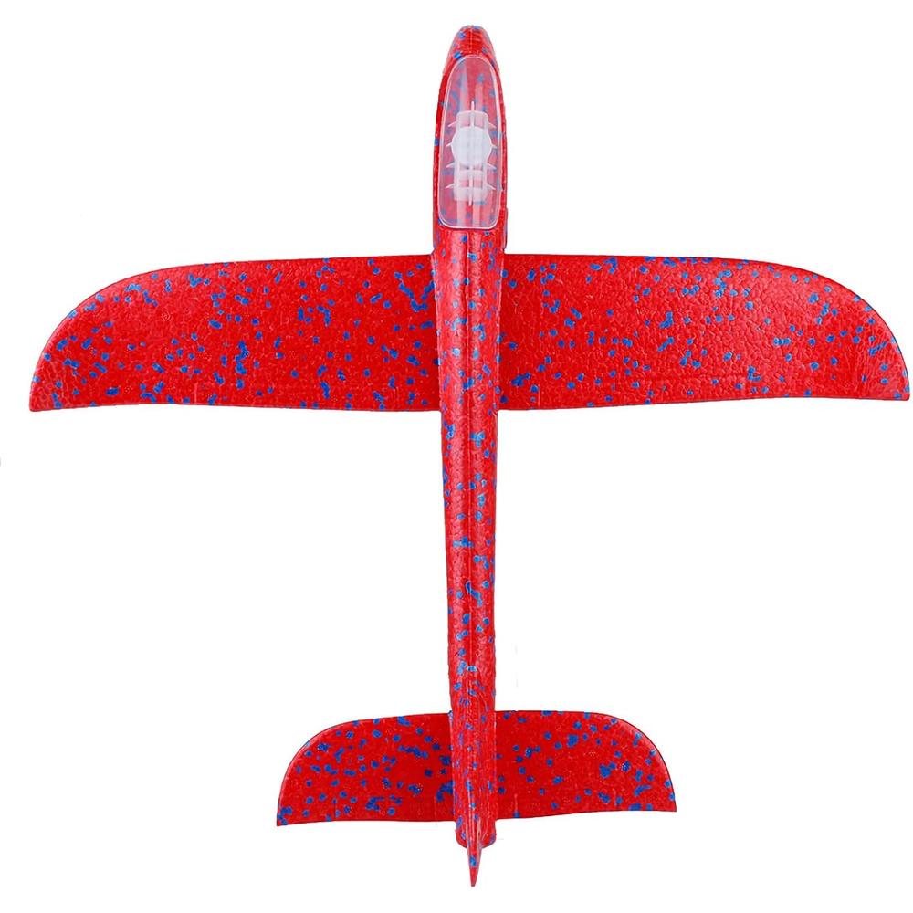 Flying Mini Throwing Glider Plane with Shiny Lights | EPP Foam Airplane Toy with Balanced Flight | Outdoor Flying Toy for Kids