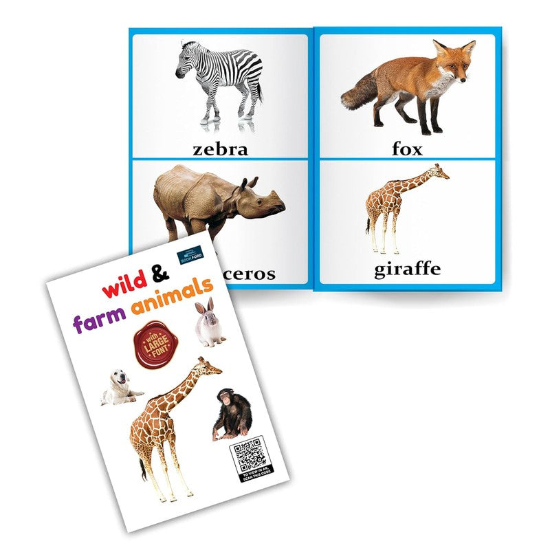 Little Readings Library Book of Wild Animals and Farm Animals For Kids - Engaging Educational Set, Interactive Learning, Colorful Illustrations, Sturdy Design, and Age-Appropriate Content