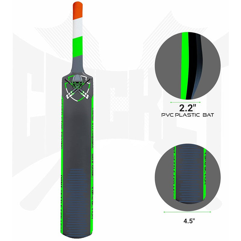 Jaspo Cric Holic Heavy Duty Plastic Cricket Bat Kit (Full Size) | 12+ Years