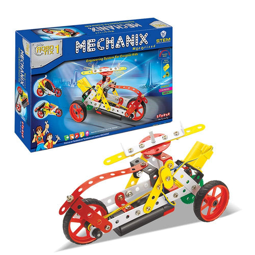 Zephyr Mechanix Robotix 1 – Motorized STEM Engineering Construction Set (114 Pieces)