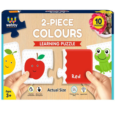 Colours 2 Pieces Learning Pack Jigsaw Puzzle, Montessori Early Educational Pre School Puzzle Toys for 2+ Years Kid