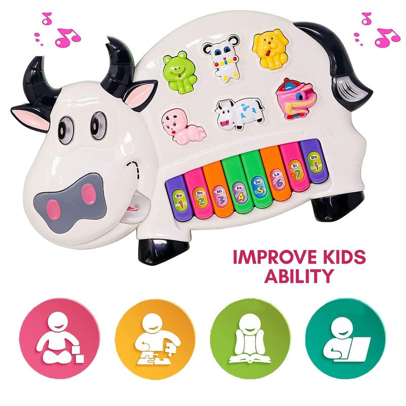 Cow Musical Piano Toy - 8 Numbered Keys