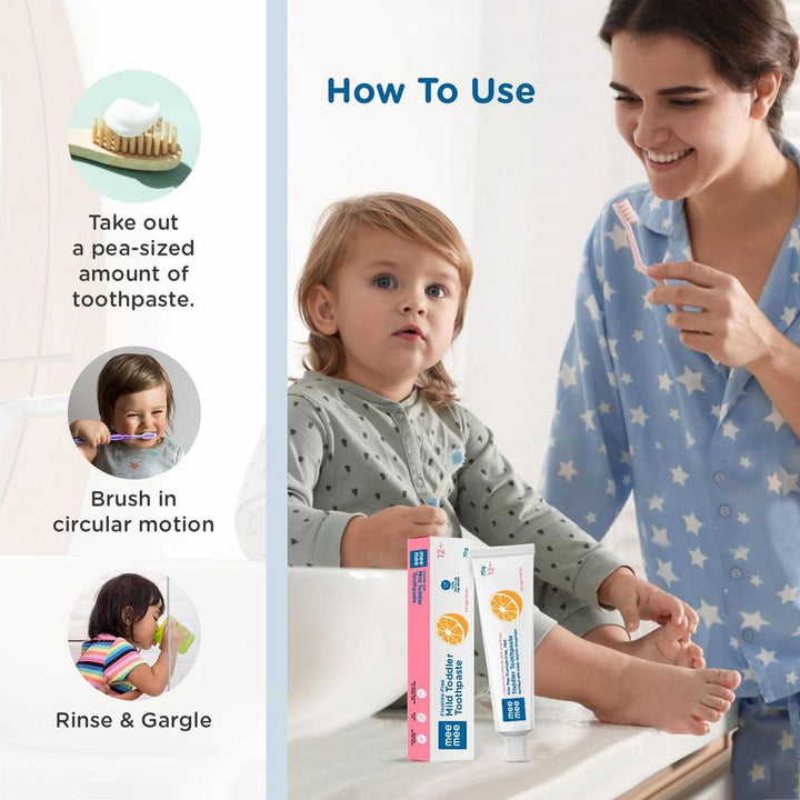 Mee Mee Mild Toddler Toothpaste - 70g | Orange Flavour