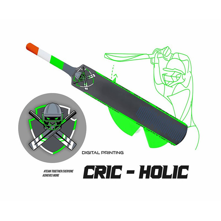 Jaspo Cric Holic Heavy Duty Plastic Cricket Bat Kit (Full Size) | 12+ Years