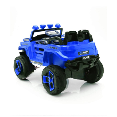 Blue Ride-On | Wireless Remote, Bluetooth Mp3 Music and Rechargeable Battery Operated | Jeep A1200 4X4 (COD Not Available)