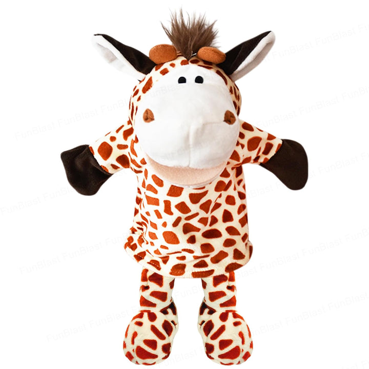FunBlast Giraffe Hand Puppet | Soft Plush Animal Puppet with Movable Mouth for Storytelling & Kids’ Learning