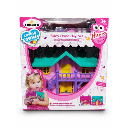 Lovely Funny Doll House Play Set with Furniture - Small (3-7 Years)