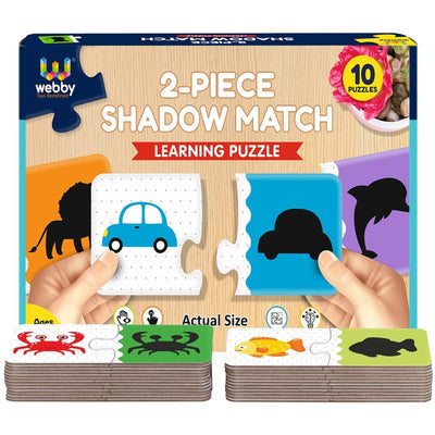 Shadow Match 2 Pieces Learning Pack Jigsaw Puzzle, Montessori Early Educational Pre School Puzzle Toys for 2+ Years Kid