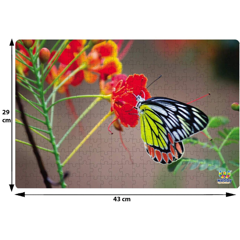 Butterfly on the Flower Cardboard Jigsaw Puzzle - 252 pieces