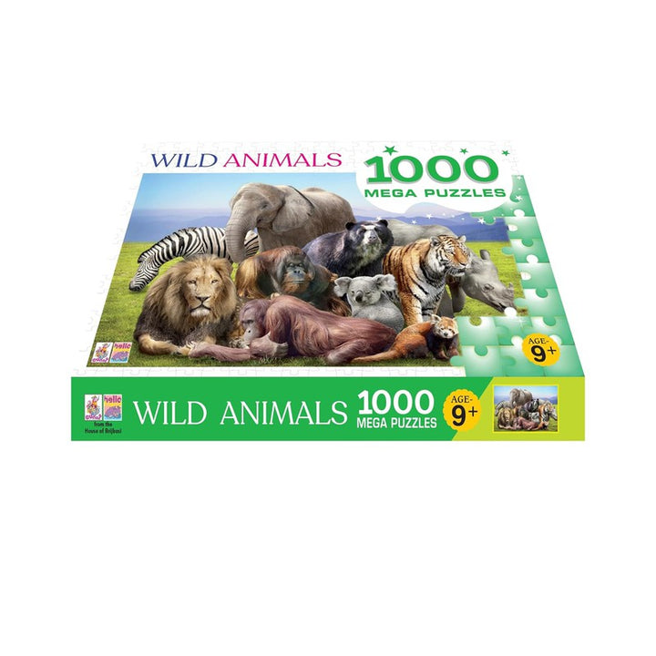 Mega Puzzles: Wild Animals- Educational 1000 Pieces Puzzle for Kids and Adults