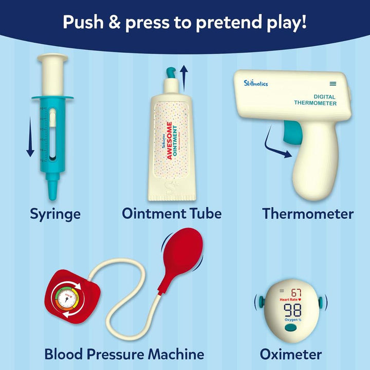 Skillmatics Doctor Set for Kids – 35+ Pieces Interactive Pretend Play Kit