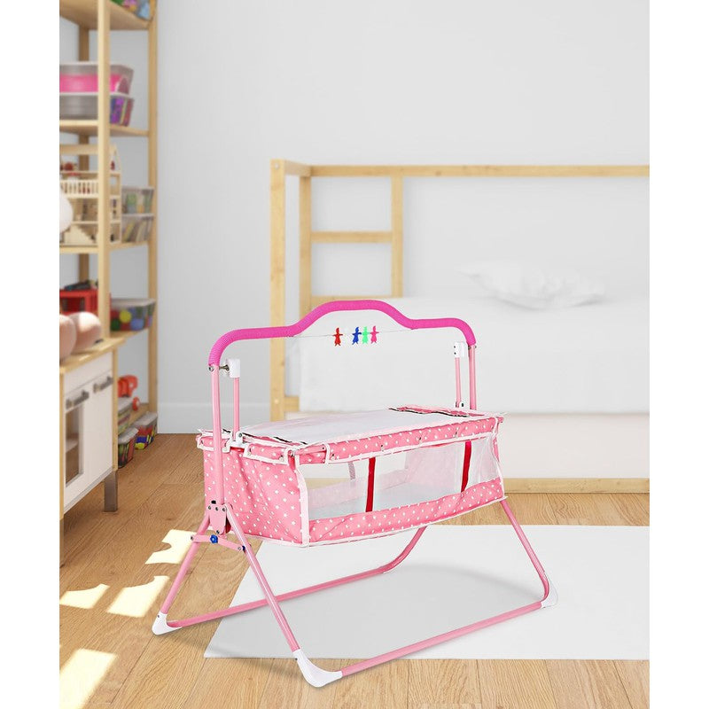 Sweetie Pie Baby Crib Bassinet Cot Swing Cradle (0-6 Months) | Capacity-12 Kg