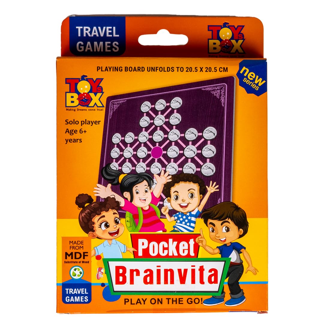 Ratna's Pocket Brainvita Travel Board Game I Portable Game