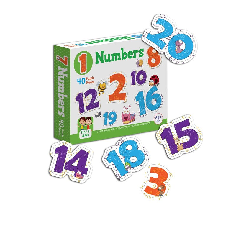 Buy Play and Learn Numbers Puzzle - 40 Pieces (3-6 Years) on Snooplay India