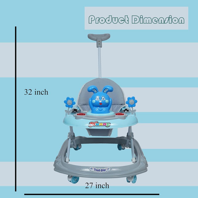 Musical Activity Walker With Parental Control Rod (9 Months to 1.5 Years) | COD Not Available | Blue