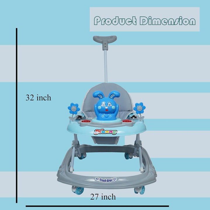 Musical Activity Walker With Parent Rod (Blue)