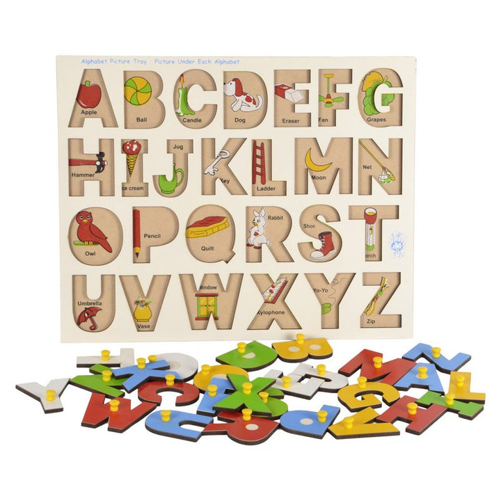 Alphabet Picture Tray with Knobs