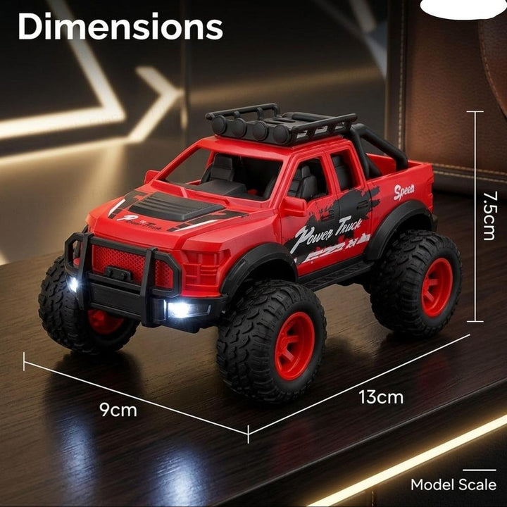 FunBlast Off-Road Toy Cars for Kids | Mini Pull-Back Monster Trucks with Big Wheels- Red