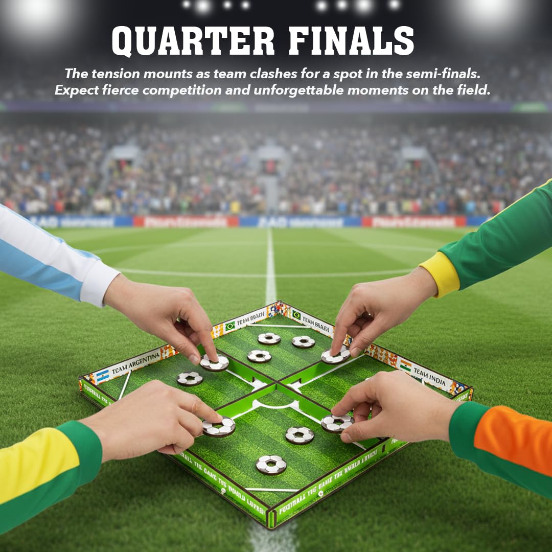 Toy Box by Ratna Quarter Final | 3-in-1 Game Set | Football, Colour Strikers & Ludo