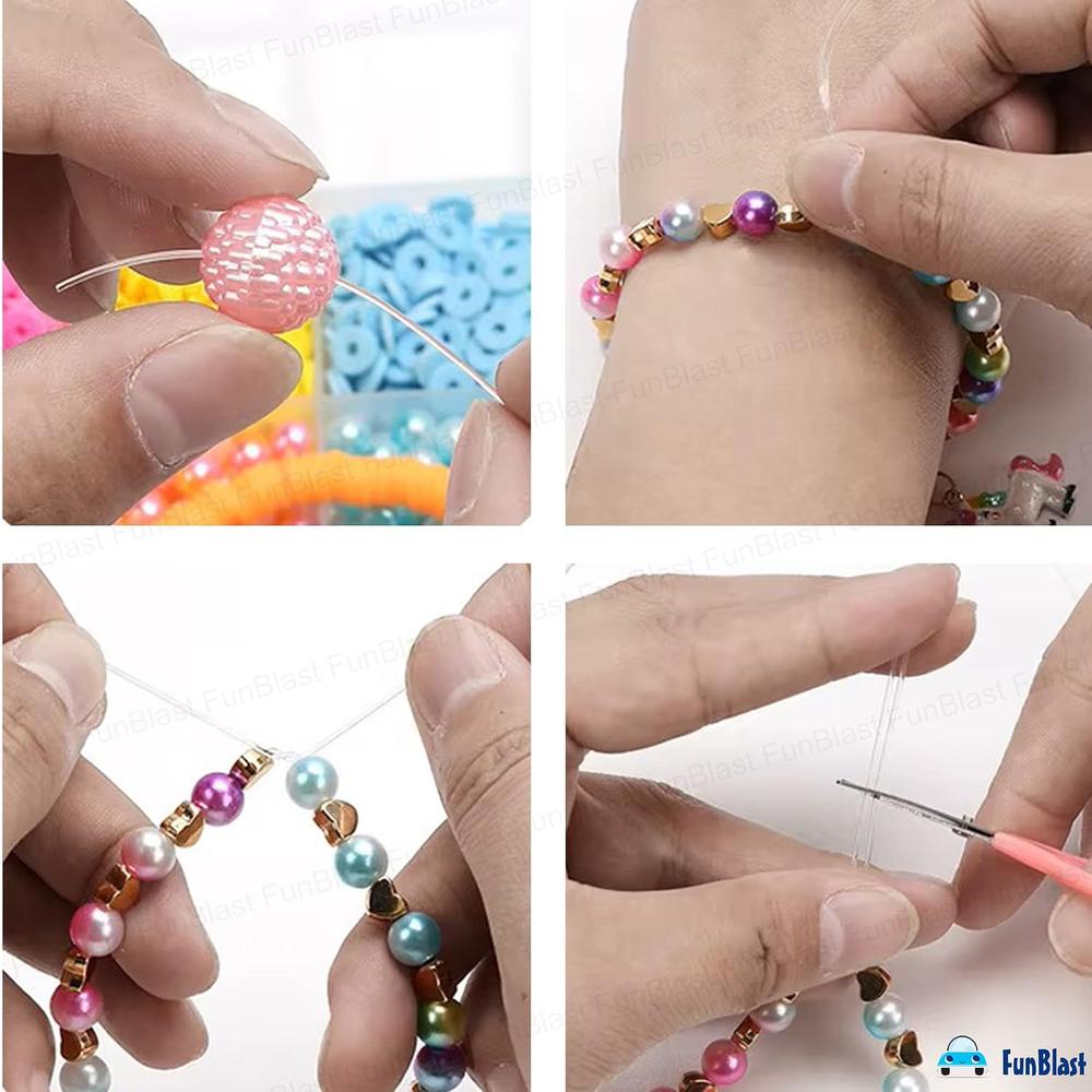 FunBlast DIY Bracelet Making Kit for Girls | Creative DIY Gift for Kids (1075 Pieces)