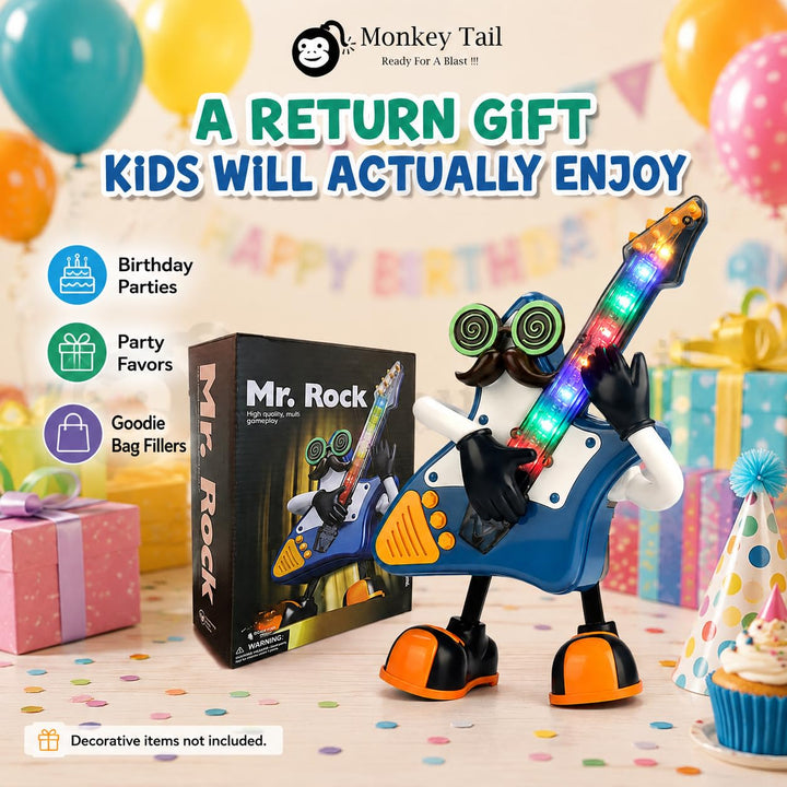 ToyBoi Mr. Rock Dancing Guitar Toy with Light & Music | Musical Moving Guitar Toy for Kids